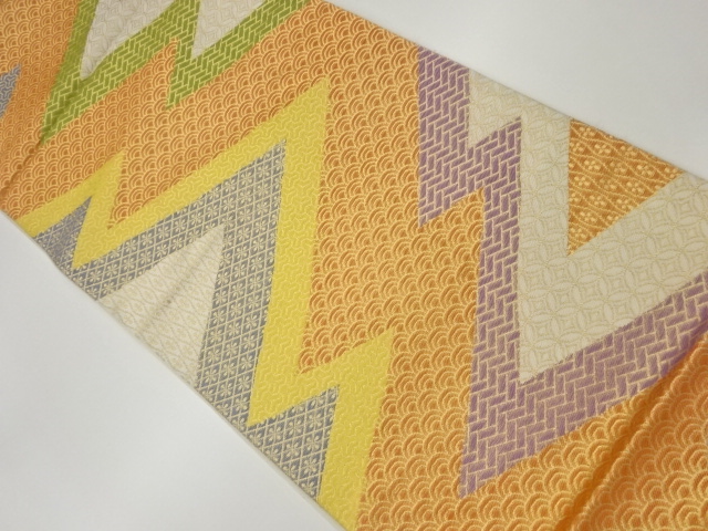 古典柄模様織出し袋帯